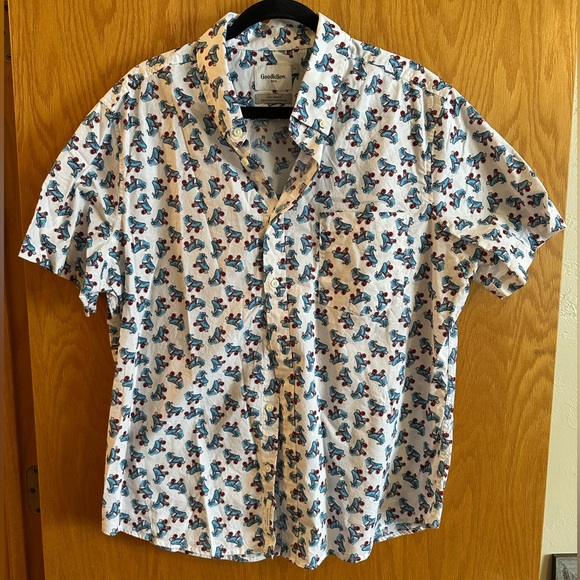 NWOT Goodfellow Roller Skate Button Front XL - Picture 1 of 4